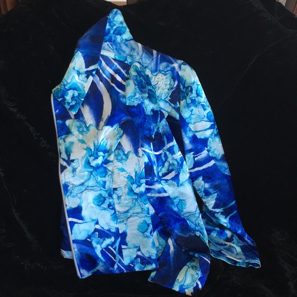 Lorizoni jacket blue water color made in USA 8 am - Picture 5 of 6